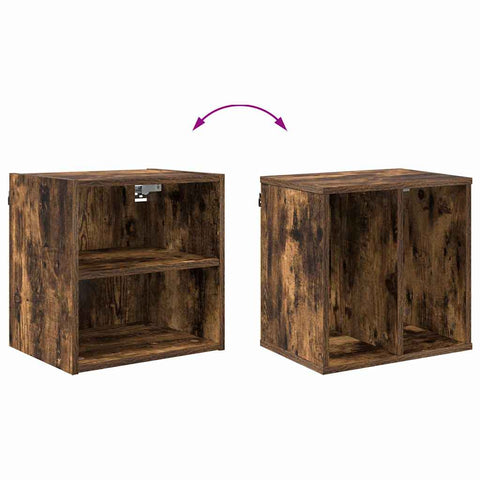vidaXL Hanging cabinet with Shelf Riga Smoked Oak 40 x 29.5 x 40 cm