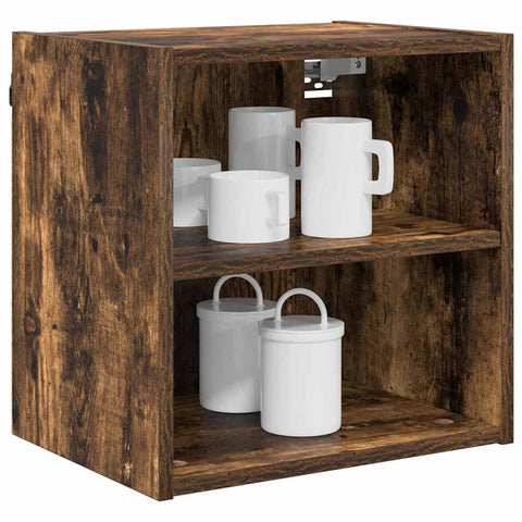 vidaXL Hanging cabinet with Shelf Riga Smoked Oak 40 x 29.5 x 40 cm