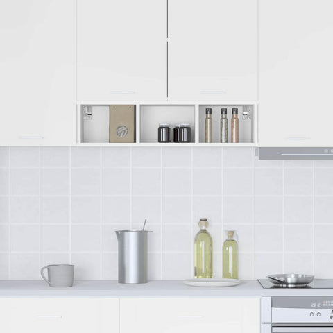 vidaXL Hanging cabinet Riga White 20 x 29.5 x 80 cm Engineered Wood