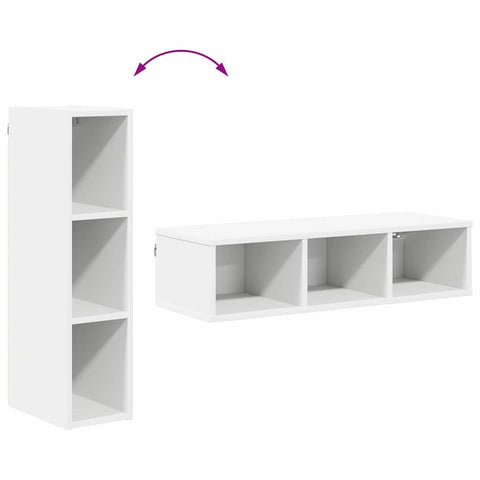 vidaXL Hanging cabinet Riga White 20 x 29.5 x 80 cm Engineered Wood