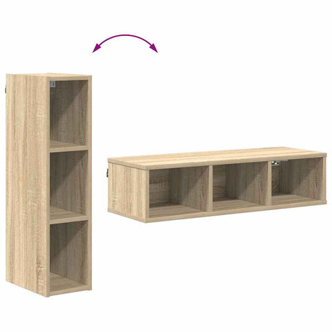 vidaXL Hanging cabinet with Shelf Riga Sonoma Oak 20 x 29.5 x 80 cm
