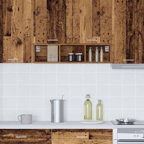 vidaXL Hanging cabinet Riga Old Wood 20 x 29.5 x 80 cm Engineered Wood