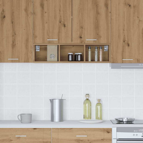 vidaXL Hanging cabinet with Shelf Riga Artisan Oak 20 x 29.5 x 80 cm