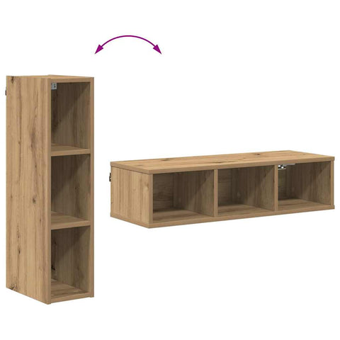 vidaXL Hanging cabinet with Shelf Riga Artisan Oak 20 x 29.5 x 80 cm