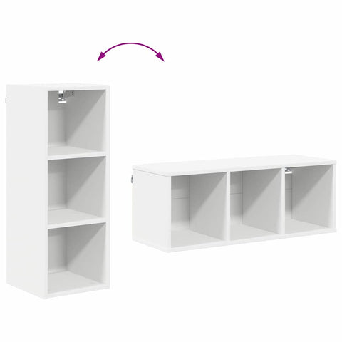 vidaXL Hanging cabinet Riga White 30 x 29.5 x 80 cm Engineered Wood
