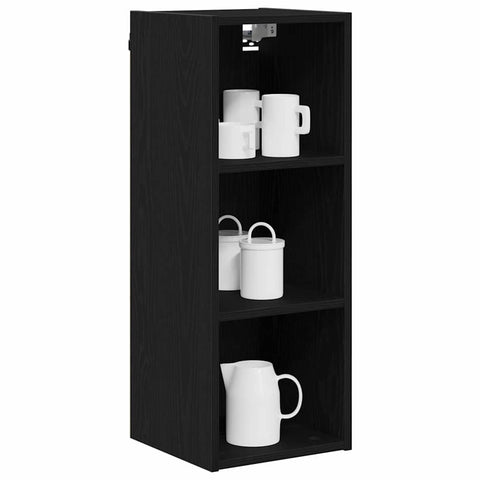vidaXL Hanging cabinet with Shelf Riga Black Oak 30 x 29.5 x 80 cm