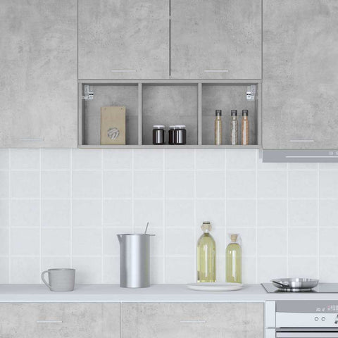 vidaXL Hanging cabinet with Shelf Riga Concrete Grey 30 x 29.5 x 80 cm