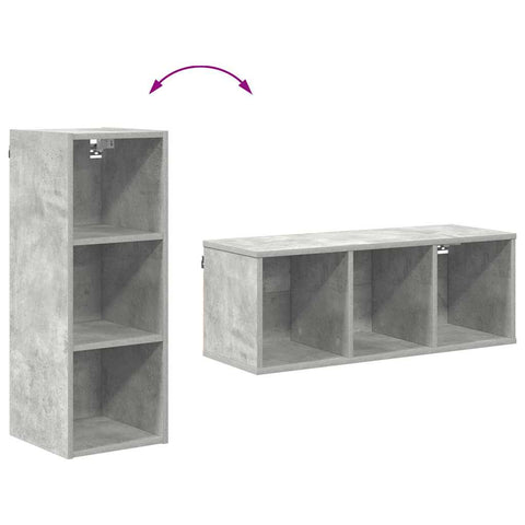 vidaXL Hanging cabinet with Shelf Riga Concrete Grey 30 x 29.5 x 80 cm