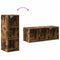 vidaXL Hanging cabinet with Shelf Riga Smoked Oak 30 x 29.5 x 80 cm