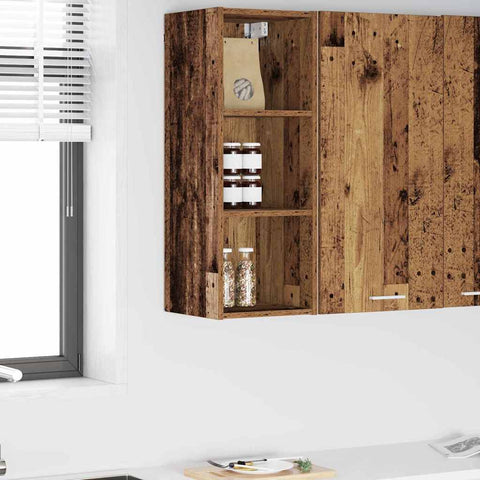 vidaXL Hanging Cabinet Riga Old Wood 30 x 29.5 x 80 cm Engineered Wood