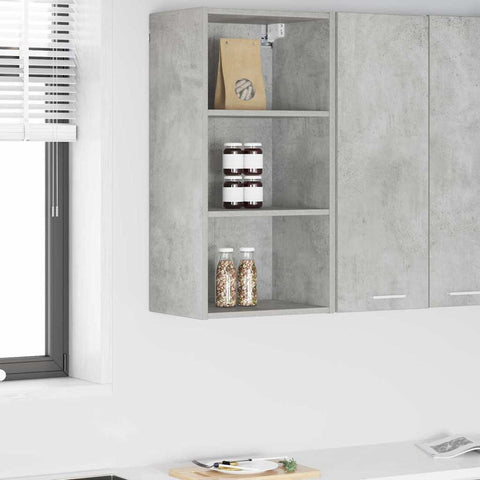 vidaXL Hanging cabinet with Shelf Riga Concrete Grey 40 x 29.5 x 80 cm
