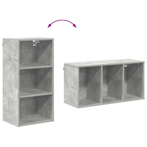 vidaXL Hanging cabinet with Shelf Riga Concrete Grey 40 x 29.5 x 80 cm