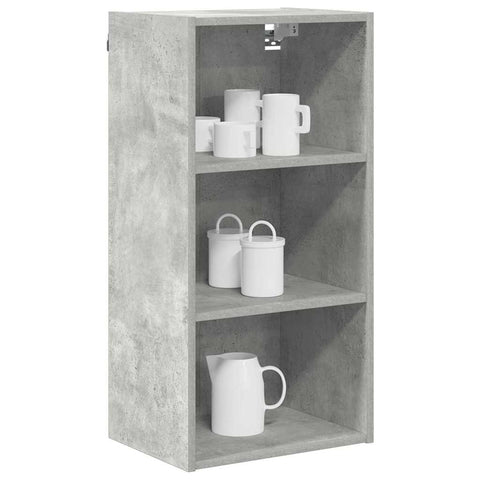 vidaXL Hanging cabinet with Shelf Riga Concrete Grey 40 x 29.5 x 80 cm