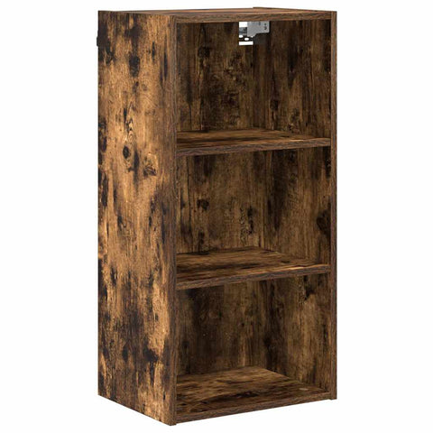 vidaXL Hanging cabinet with Shelf Riga Smoked Oak 40 x 29.5 x 80 cm