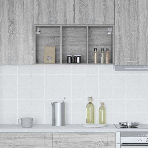 vidaXL Hanging cabinet with Shelf Riga Grey Sonoma 40 x 29.5 x 80 cm
