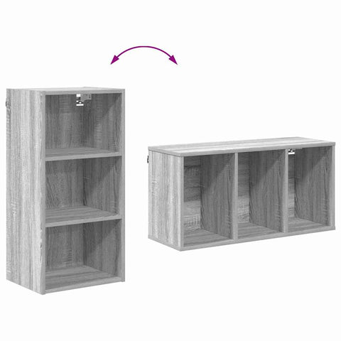 vidaXL Hanging cabinet with Shelf Riga Grey Sonoma 40 x 29.5 x 80 cm