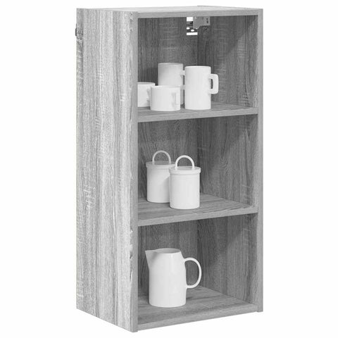 vidaXL Hanging cabinet with Shelf Riga Grey Sonoma 40 x 29.5 x 80 cm