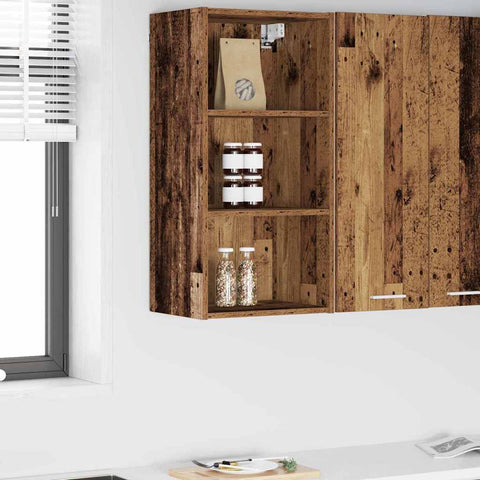 vidaXL Hanging cabinet Riga Old Wood 40 x 29.5 x 80 cm Engineered Wood
