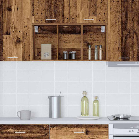 vidaXL Hanging cabinet Riga Old Wood 40 x 29.5 x 80 cm Engineered Wood
