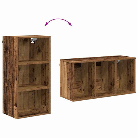 vidaXL Hanging cabinet Riga Old Wood 40 x 29.5 x 80 cm Engineered Wood