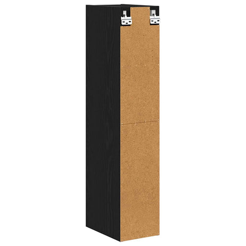 vidaXL Hanging cabinet with Shelf Riga Black Oak 20 x 29.5 x 100 cm