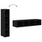vidaXL Hanging cabinet with Shelf Riga Black Oak 20 x 29.5 x 100 cm