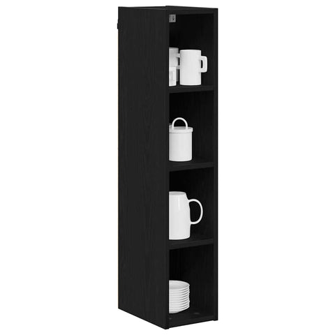 vidaXL Hanging cabinet with Shelf Riga Black Oak 20 x 29.5 x 100 cm