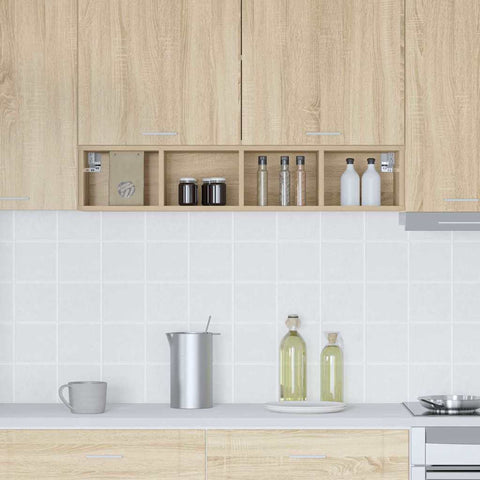 vidaXL Hanging cabinet with Shelf Riga Sonoma Oak 20 x 29.5 x 100 cm