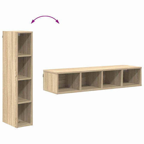 vidaXL Hanging cabinet with Shelf Riga Sonoma Oak 20 x 29.5 x 100 cm