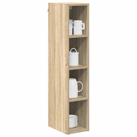 vidaXL Hanging cabinet with Shelf Riga Sonoma Oak 20 x 29.5 x 100 cm