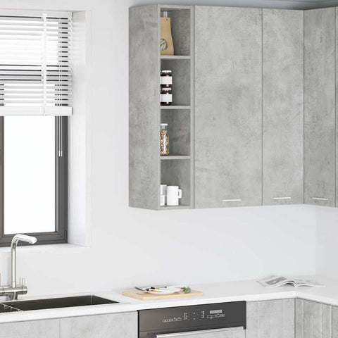 vidaXL Hanging cabinet Riga Concrete Grey 20 x 29.5 x 100 cm