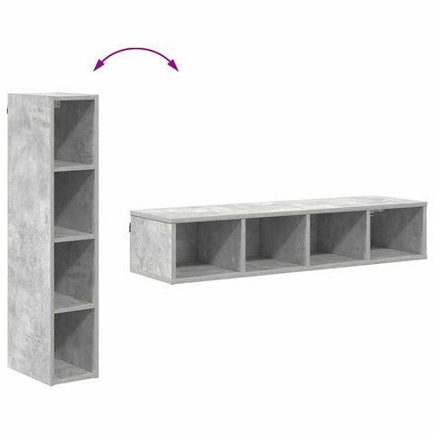 vidaXL Hanging cabinet Riga Concrete Grey 20 x 29.5 x 100 cm