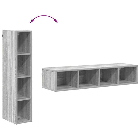 vidaXL Hanging cabinet with Shelf Riga Grey Sonoma 20 x 29.5 x 100 cm