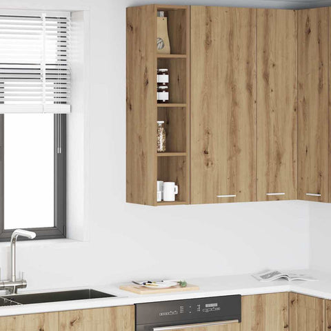 vidaXL Hanging cabinet with Shelf Riga Artisan Oak 20 x 29.5 x 100 cm