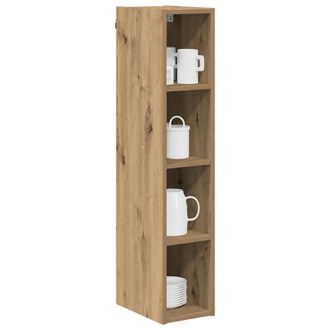 vidaXL Hanging cabinet with Shelf Riga Artisan Oak 20 x 29.5 x 100 cm