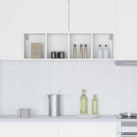 vidaXL Hanging cabinet Riga White 30 x 29.5 x 100 cm Engineered Wood