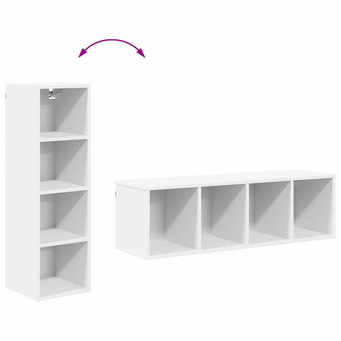 vidaXL Hanging cabinet Riga White 30 x 29.5 x 100 cm Engineered Wood