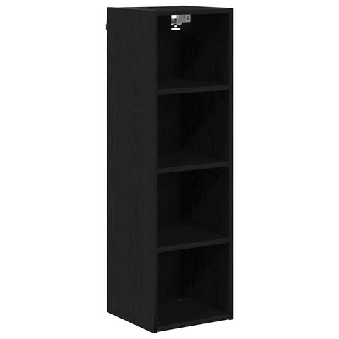 vidaXL Hanging cabinet with Shelf Riga Black Oak 30 x 29.5 x 100 cm