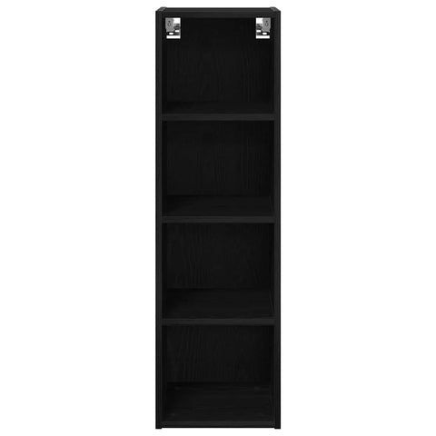 vidaXL Hanging cabinet with Shelf Riga Black Oak 30 x 29.5 x 100 cm