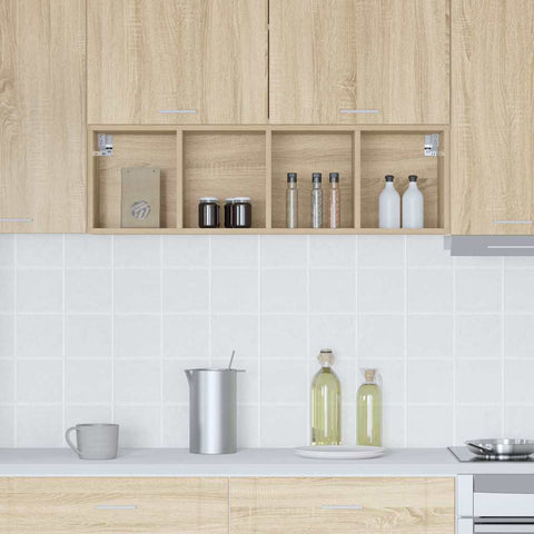 vidaXL Hanging cabinet with Shelf Riga Sonoma Oak 30 x 29.5 x 100 cm