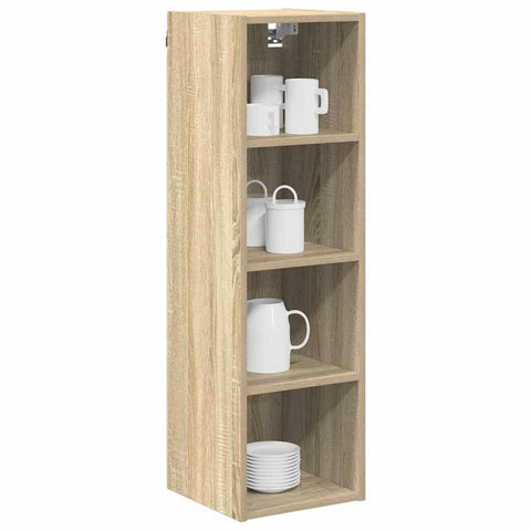 vidaXL Hanging cabinet with Shelf Riga Sonoma Oak 30 x 29.5 x 100 cm