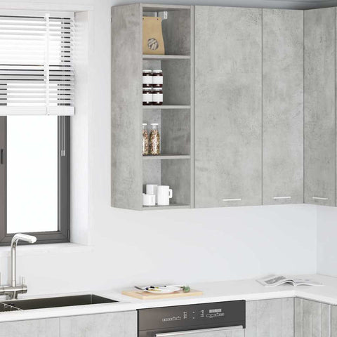 vidaXL Hanging cabinet Riga Concrete Grey 30 x 29.5 x 100 cm
