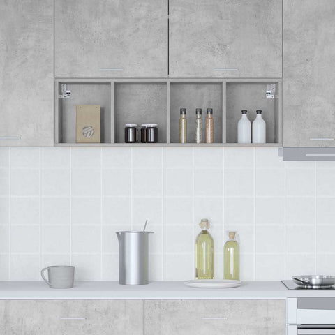 vidaXL Hanging cabinet Riga Concrete Grey 30 x 29.5 x 100 cm