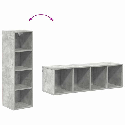 vidaXL Hanging cabinet Riga Concrete Grey 30 x 29.5 x 100 cm