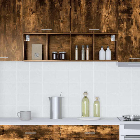 vidaXL Hanging cabinet with Shelf Riga Smoked Oak 30 x 29.5 x 100 cm