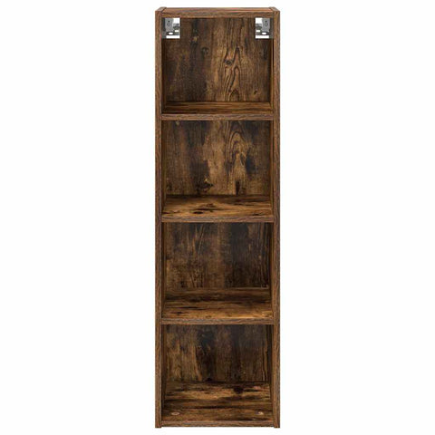 vidaXL Hanging cabinet with Shelf Riga Smoked Oak 30 x 29.5 x 100 cm