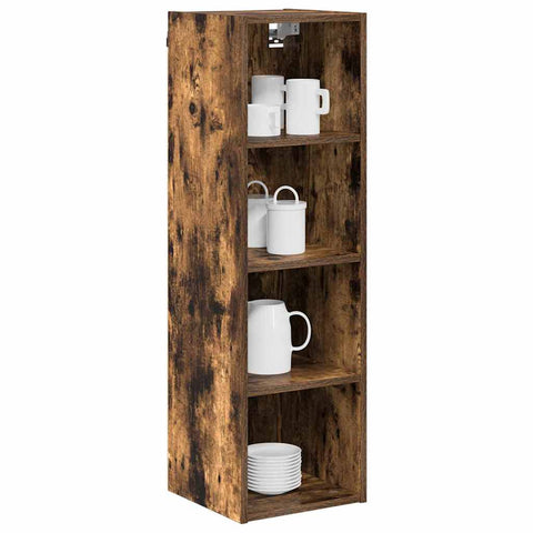 vidaXL Hanging cabinet with Shelf Riga Smoked Oak 30 x 29.5 x 100 cm