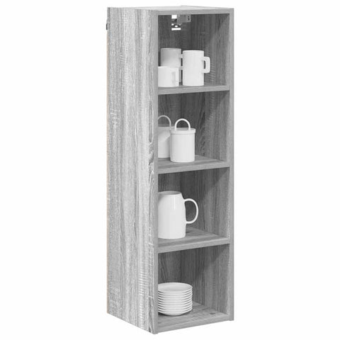 vidaXL Hanging cabinet with Shelf Riga Grey Sonoma 30 x 29.5 x 100 cm