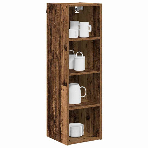 vidaXL Hanging cabinet with Shelf Riga Old Wood 30 x 29.5 x 100 cm