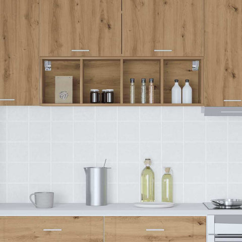 vidaXL Hanging cabinet with Shelf Riga Artisan Oak 30 x 29.5 x 100 cm